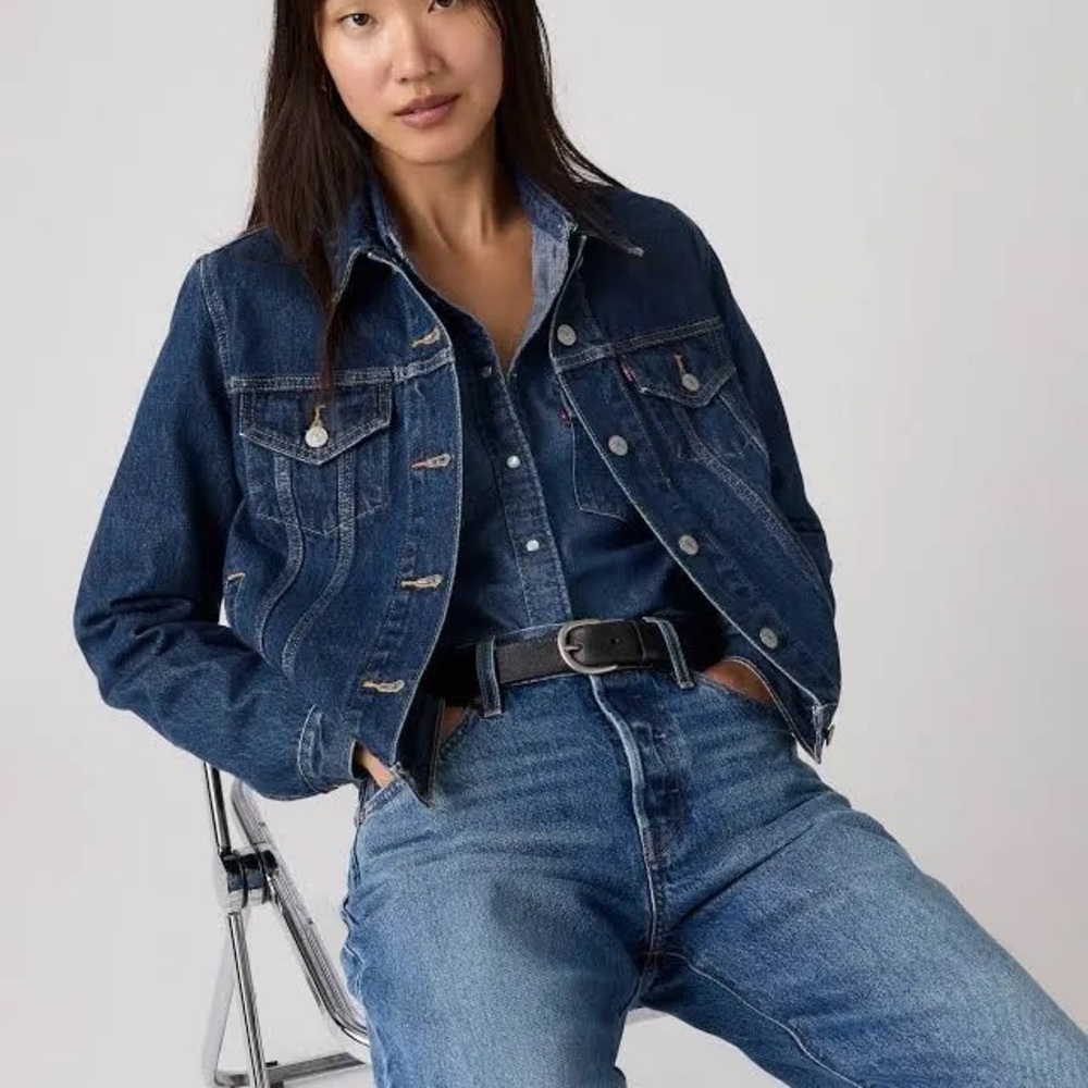Levi’s Premium Baby Bubble Jean Jacket Without The Plushcollar Size Medium